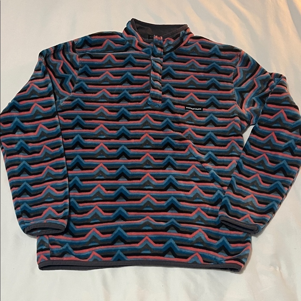 Southern Marsh Moab Stripe Fleece Quarter-Zip Pullover